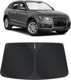 TINGLU Sun Shade for 2009-2017 Audi Q5/2014-2017 Audi SQ5 Accessories Windshield Sun Shade Window Shade UV Rays Protection Sun Visor Cover with Steering Wheel Sunshade Storage Bag