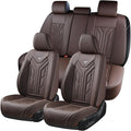 Coverado Car Seat Covers Full Set, Car Seat Protectors Leather Seat Covers for Cars, Automotive Seat Covers Car Accessories U