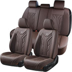Coverado Car Seat Covers Full Set, Car Seat Protectors Leather Seat Covers for Cars, Automotive Seat Covers Car Accessories U