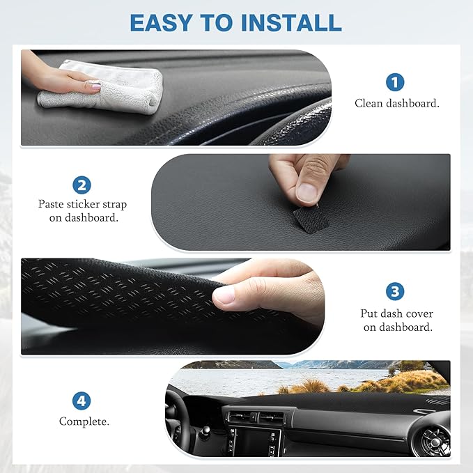 FIILINES Dash Cover for Toyota GR86/Subaru BRZ 2022-2026, Dashboard Mat Cover Accessories Sunshade Nonslip Mesh Protector No 