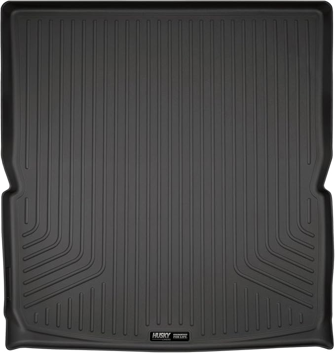 Husky Liners Weatherbeater Cargo Liner | Fits 2017-2023 GMC Acadia Behind (Excludes All Terrain Model) (to Back of 2nd Row Over Folded Flat 3rd Row) | Cargo, 1-pc. Black - 28141