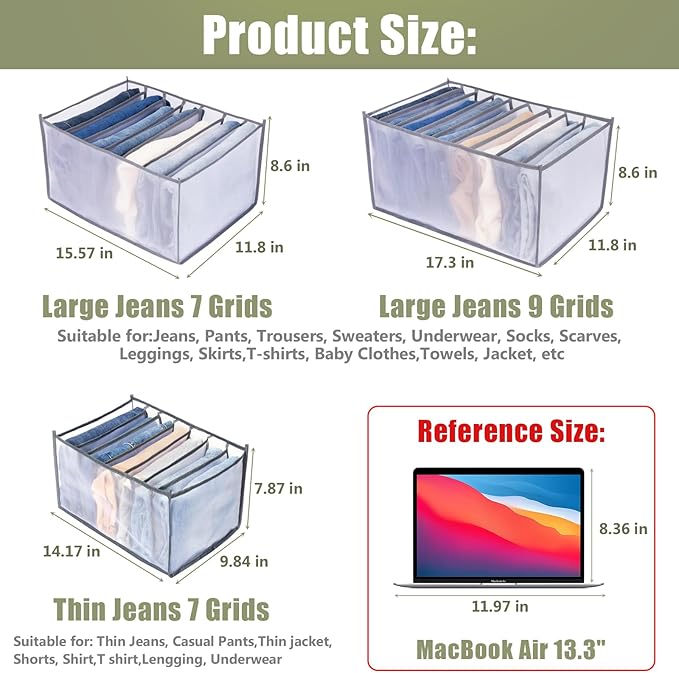 TIGARI Wardrobe Clothes Organizer, Drawer Organizer for Clothing, Closet Organizers and Storage, Drawer Dividers for Clothes,