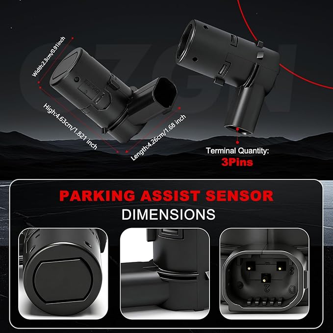 Parking Assist Sensor Compatible with Ford F150 F250 F350 F450 F550 E-150 E-250 Escape Explorer,Lincoln Navigator,Mercury Mariner,1 PCS Reverse Backup Bumper Rear Parking Sensors,OE#3F2Z15K859BA