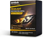 Ceramic Car Headlight Restoration Kit, No Sanding, Removes Yellowing and Cloudiness, Restores Clarity to Like New Look, No Po