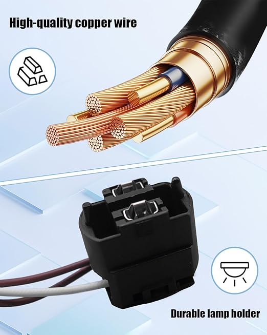 Headlight Connector Harness Wire Fit for Mercedes-Benz E430 E320 W210 1999 2000 2001 2002 Replace 2108203761, Wire Harness Re