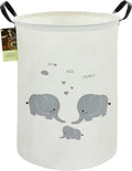 HUNRUNG Laundry Hamper,Large Canvas Fabric Lightweight Storage Basket Toy Organizer Dirty Clothes Collapsible Waterproof for 