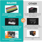 BALEINE Fireproof Document Box with Lock, Portable Fireproof Document Bag Waterproof Fire Proof File Boxes for Documents, Fil