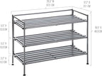 Seville Classics Sturdy Freestanding Storage Shelf for Bedroom, Closet, Entryway, Dorm Room Organizer Stackable Durable Metal