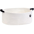 Optish Dog Toy Basket, Toy Box and Bin for Dog Cat Storage, 19.7" X 11" X 7.9" (30L) Large Woven Basket for Blanket Storage, 