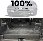 LASFIT Cargo Mat & Backrest Mats for Toyota 2025-2026 4Runner Hybrid(Not Fit Gasoline), All Weather TPE Custom Fit Easy Clean Trunk Mat for 4 Runner 2025 2026 6th gen Hybrid Trunk Mat, Black