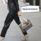 File Organizer Box, Portable Tote Bag Hanging Filing Box Desktop File Folder Document Storage Organizer with Pockets and Hand