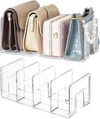 Purse Organizer for Closet, Clear Acrylic File Organizer, Desk File Holder for Book, Document, Envelopes, Binder, Mail, Handb
