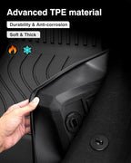 Powerty Floor Mats for Honda Accord 2023-2025 2026 (Include Hybrid) Accessories All Weather Floor Liner 3D TPE 1st & 2nd Row Floor Mat Heavy-Duty Floor Liners
