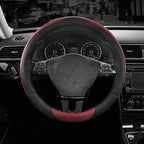 Road Comforts Steering Wheel Cover, Breathable Anti-Slip Leather Steering Wheel Cover, Universal Fit 14.5–15 Inch, Comfortabl
