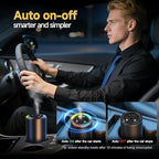 Smart Car Air Freshener with Star Light & 150ml Diffusers Oil Refills, Auto On/Off Aroma Diffuser, 3 Adjustable Modes Recharg