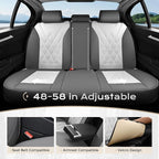 Coverado Car Seat Covers Full Set, Seat Covers for Cars, Front Seat Covers and Back Seat Cover Waterproof Leather Automotive 