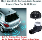MANATEE Bumper Park Assist Object Sensor 84153946 for Cadillac Chevy GMC Buick Silverado Sierra 1500 2500 3500 HD Yukon XL Encore Lacrosse CTS CT6 XT5 XTS, 23428268 52050134 84078131 (4PCS Silver)