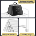 3 Tier Shoe Rack, Closet Shoe Organizer for Entryway, Heavy Duty Stackable Shoe Storage Shelf Stand,White