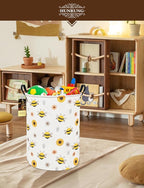 HUNRUNG Laundry Hamper,Large Canvas Fabric Lightweight Storage Basket Toy Organizer Dirty Clothes Collapsible Waterproof for 