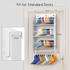Homsorout Over the Door Hat Rack - 3-Layer Design Hat Organizer Holds 30-36 Hats with 10 Hooks, Ideal Hat Rack for Door, Over