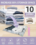 Vacuum Storage Bags for moving, Vacuum Seal Bags for Memory Foam, Latex, Clothing & Bedding, Space Saver Bags for Organizatio