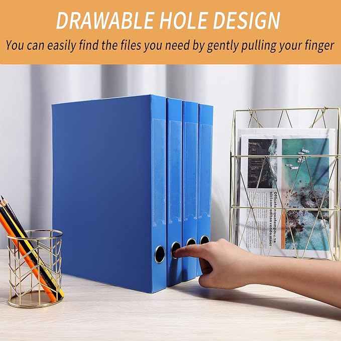 A4 Storage File Boxes Plastic Archives Cases with Lid, File Folder Organizer Document Filing Box for Office, Letter Size Pape