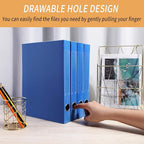 A4 Storage File Boxes Plastic Archives Cases with Lid, File Folder Organizer Document Filing Box for Office, Letter Size Pape