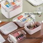 4-Tier Medicine Cabinet Organizer，Portable Medicine Cabinet with Handle, Empty First Aid Kit for Home,Multi-Purpose Organizer