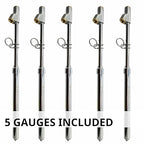 150 Psi Professional Semi Truck Tire Pressure Gauge and Dually Truck Air Gauges. for RV Tire Pressure, Cars, and Drivers with Bad Knees. Dual Head Chuck and Heavy Duty Design. 5 Gauges