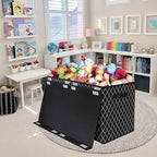Toy Chest Box Storage Bins for Boys Girls, Kids Large Collapsible Sturdy Container Organizer with Fabric Flip-Top Lid & Handl