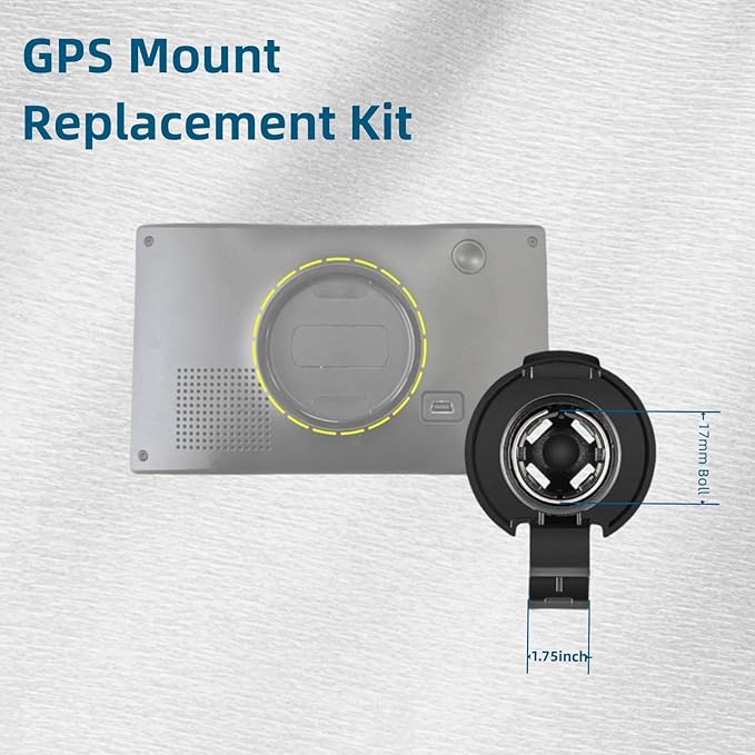 Car CD Slot Mount for Garmin, 17mm Rotation Ball Holder Base Compatible with Garmin Navi Serie 3.5-7 inches Sat Nav CD Player Mount