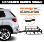 WEIZE 53" x 19" Hitch Mount Cargo Carrier Basket 500LB Capacity with Hitch Stabilizer, Waterproof Bag, Net & Straps, Fits 2" Receiver for Car SUV, Steel Construction