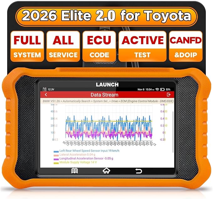 2026 LAUNCH Creader Elite V2.0 fit for Toyota Lexus Bi-Directional Scan Tool, Full System OBD2 Scanner, All Reset Service Code