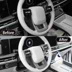 YOUTOOCAR Steering Wheel Cover Trim Compatible with Hyundai Santa Fe 2024-2026 Hyundai Palisade 2026 Hyundai IONIQ 9 Accessories (Wood Grain)