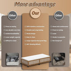 Bamboo Under Bed Storage Containers with Wheels, 2 Pack Large Under the Bed Shoe Storage Bins, Wood Rolling Underbed Drawers 