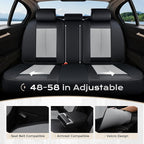 Coverado Car Seat Covers Full Set, Car Seat Protector Waterproof, Nappa Leather Car Seat Cushion, Seat Covers for Cars, Front