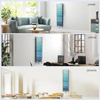 20-Tier Wall File Organizer with 5 Hooks, Hanging Mail Organizer Wall Mounted File Holder, Magazine Rack for Papers, Folders,