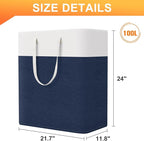 TasticTotes laundry basket 3-Pack, laundry hamper, Hamper with handles, collapsible laundry baskets, Waterproof dirty clothes