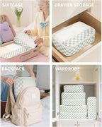 Narwey 7 Set Checkered Packing Cubes for Travel Kids Women, Durable Packing Organizer Bags for Carry on Suitcase Luggage Trav