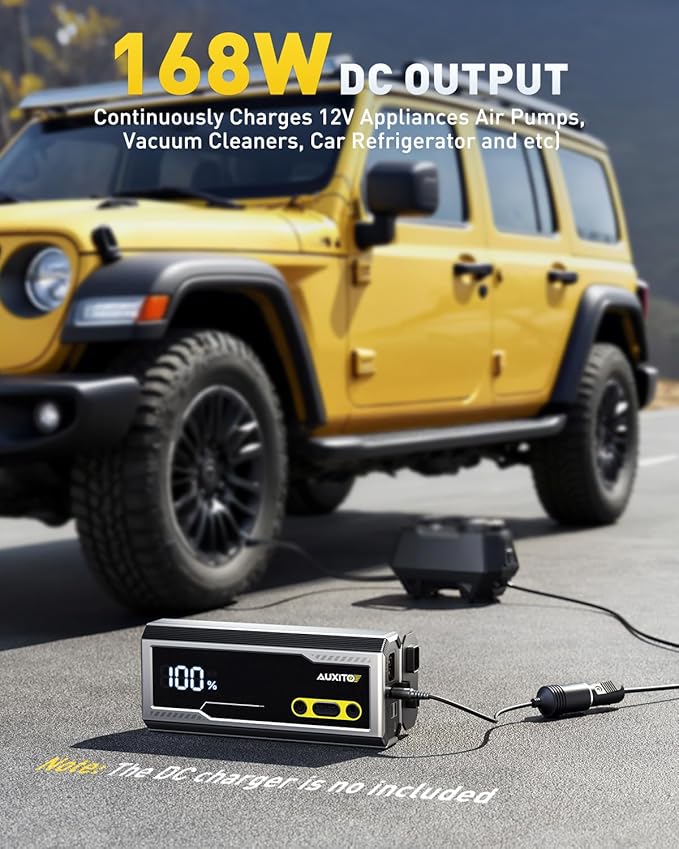 AUXITO 9500A Jump Starter, 12V Car Battery Jump Starter, Up to All Gas/All Diesel Engine with LED Display, 30W Type-C Fast