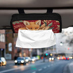 Car Tissue Holder Car Visor Organizer Tissue Box Holder for Car Sun Visor Organizer with Car Vehicle Accessories Essentials Interior for Women Men Christmas Fox Bunny Red