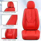 Coverado Car Seat Covers, Leatherette Seat Covers Full Set, Luxury Automotive Seat Covers Protector Cover Seat Universal Fit 