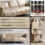 Leather Recoloring Balm and Leather Repair Kit for Furniture, Beige Leather Dye for Couches, Car Seats, Leather Paint & Stain