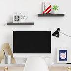 Ballucci Floating Shelves, 2-Pack 16" Wood Wall Shelf Set with Invisible Brackets for Bathroom, Living Room, Bedroom, Kitchen