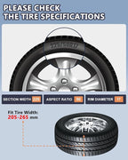 SCITOO Snow Chains for Car Pickup Trucks SUV,Universal Emergency Tire Traction Chain,Anti-Skid Thickening Tire Chains Width 2