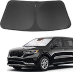 Front Windshield Sun Shade Foldable Car Front Window Sun Shade Windshield Shade Custom Fit for Kia Carnival 2022-2026 Block UV Rays Car Accessories Heat Keep Cooler