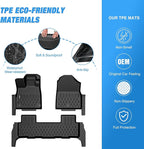Nilight TPE Floor Mats for 2026 Honda Passport RTL TrailSport All Weather Custom Fit Heavy Duty Floor Liners