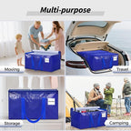 16 Pack Extra Large Heavy Duty Moving Bags, Blue Storage Bins with Lids, Reinforced Handles & Heavy-Duty Zippers Moving Boxes