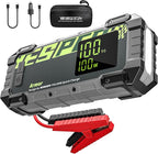 YESPER 4000A Jump Starter, 12V Car Battery Jump Starter 24000mAh Power Pack, (All Gas/10L Diesel Engine) Portable Jump Starter for Car with 100W Quick Charge Cables,Booster, LED Light - Armor Series
