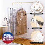 Hanging Vacuum Storage Bags, 6 Pack Large Hanging Space Saver Bags, Vacuum Sealed for Clothes Suits Dress Jackets for Moving 